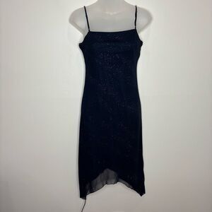 City Triangle Y2K 90s Glitter sparkle Cocktail dress dark blue Black size medium